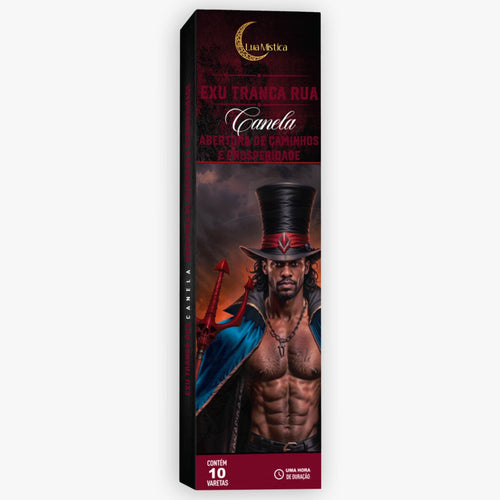 Incenso Natural Exu Tranca Rua 0% Carvão Cxs C 10 Varetas
