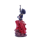 Terreiro Chão de Oya hand-crafted resin statue of Yansa Orixá featuring a black figure in a flowing red dress