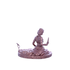 Terreiro Chão de Oya hand-crafted resin statue of Oxum Orixá, shown from the back in a metallic bronze finish.