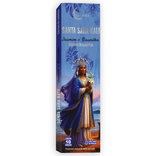 Incenso Natural Santa Sara Kali 0% Carvão Cx C 10 Varetas