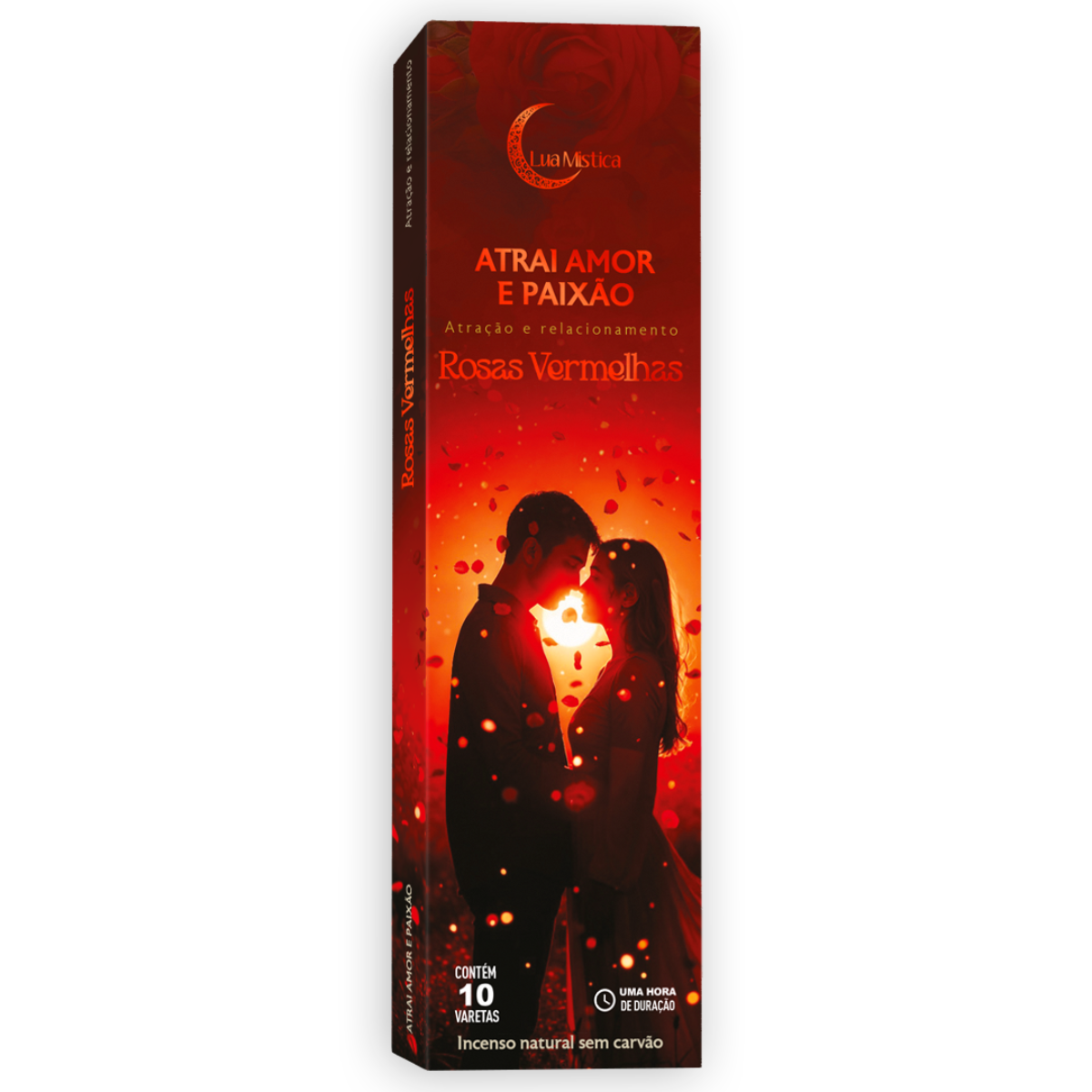 Incenso Natural Atrai Amor e Paixão 0% Carvão Cx C 10 Varetas