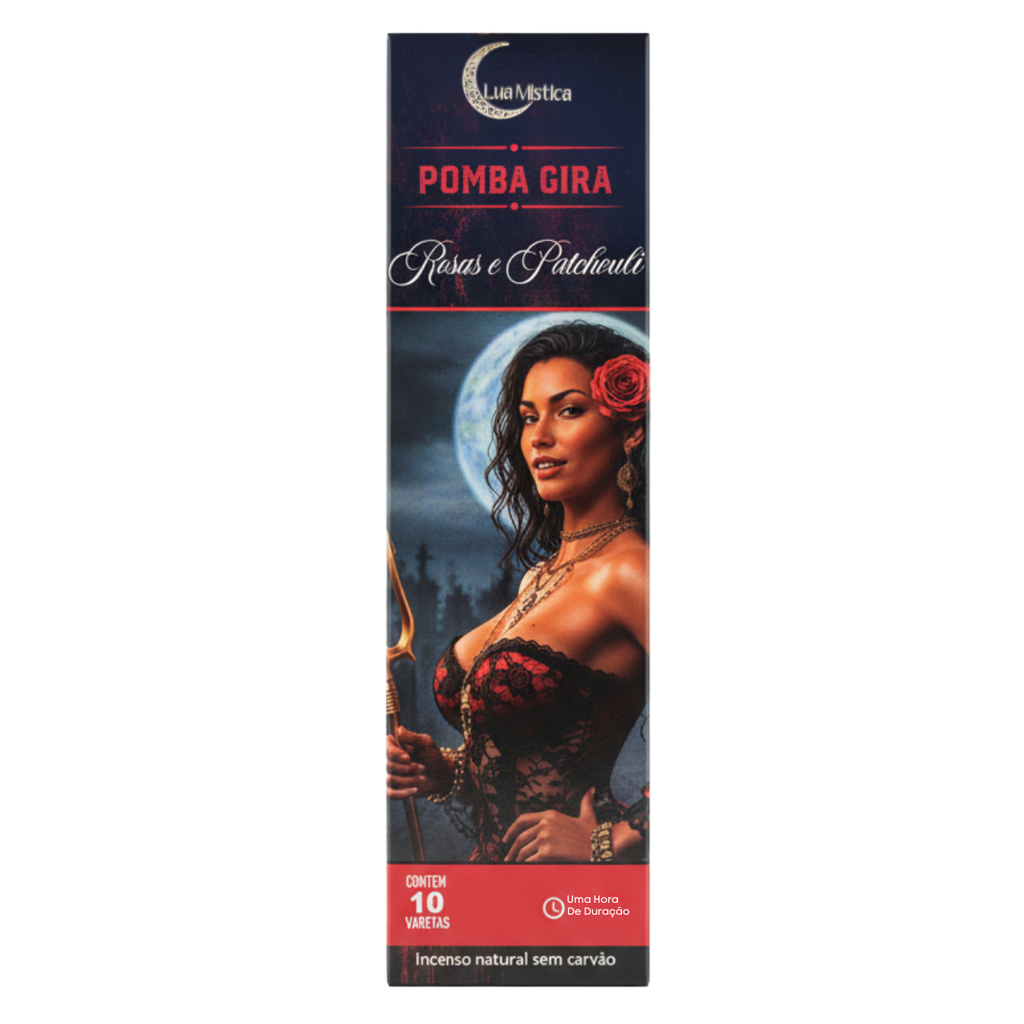 Incenso Natural Pomba Gira 0% Carvão Cxs C 10 Varetas