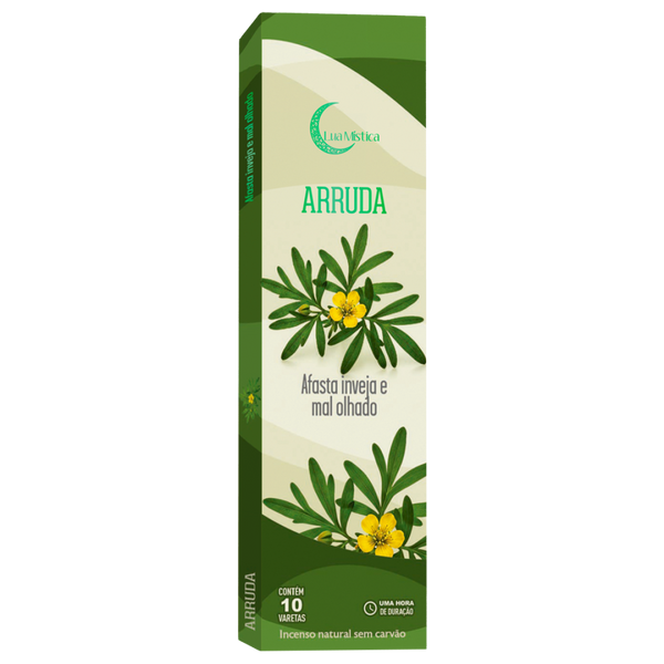 Incenso Natural Arruda 0% Carvão Cx C 10 Varetas