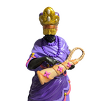 Terreiro Chão de Oya hand-crafted resin statue of Nana Orixá in purple robes with gold crown and ceremonial ibiri