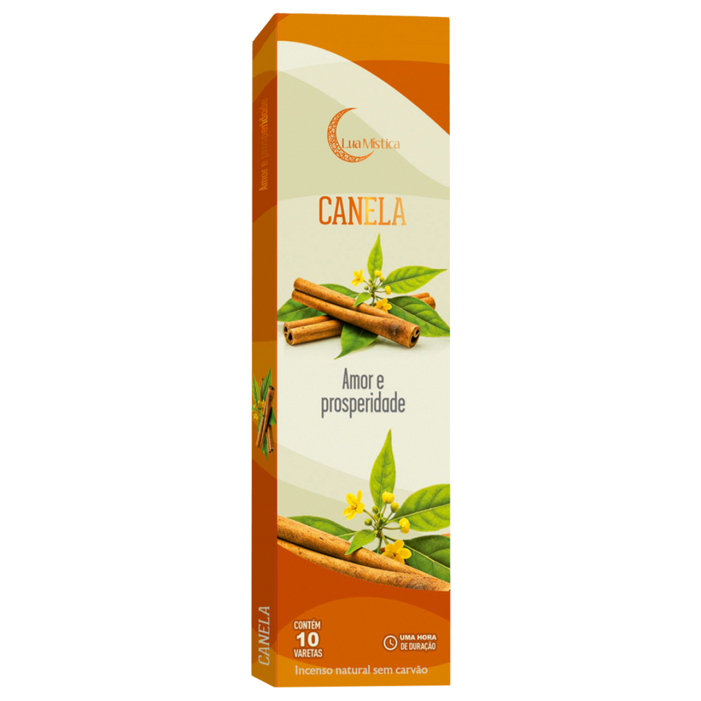 Incenso Natural Canela 0% Carvão Cx C 10 Varetas