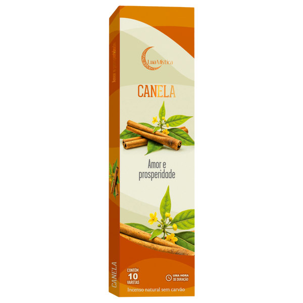 Incenso Natural Canela 0% Carvão Cx C 10 Varetas
