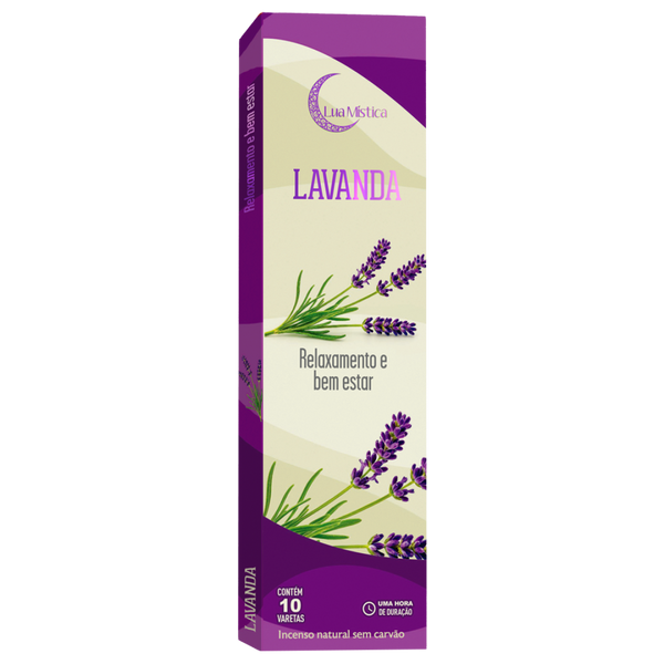 Incenso Natural Lavanda 0% Carvão Cx C 10 Varetas