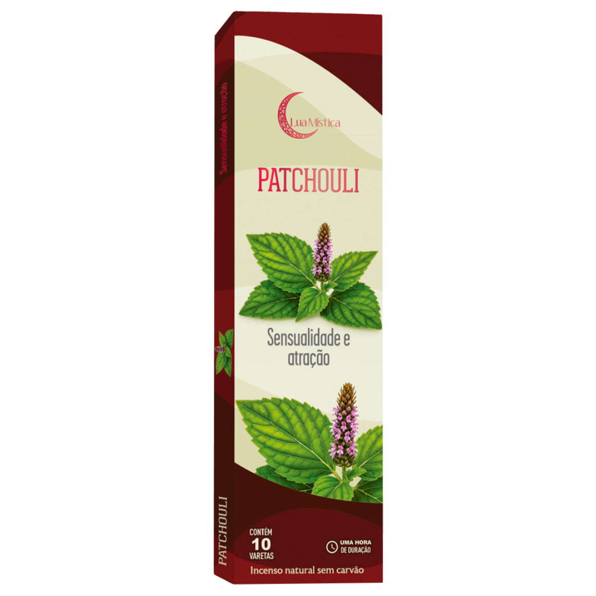 Incenso Natural Patchouli 0% Carvão Cx C 10 Varetas