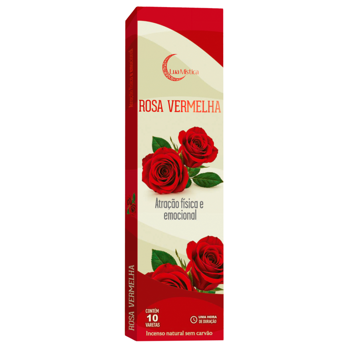 Incenso Natural Rosa Vermelha 0% Carvão Cx C 10 Varetas