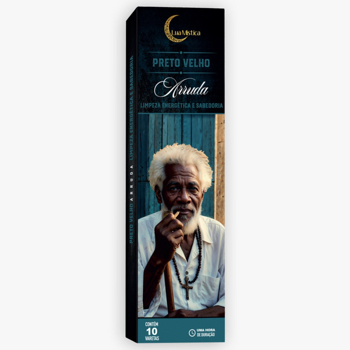 Incenso Natural Preto Velho 0% Carvão Cxs C 10 Varetas